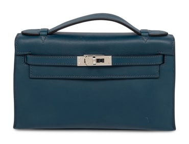 HERMÈS, DEEP BLEU KELLY POCHETTE