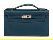 HERM&#200;S, DEEP BLEU KELLY POCHETTE