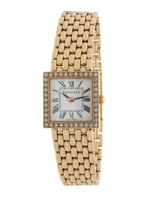 TIFFANY & CO., YELLOW GOLD AND DIAMOND WATCH