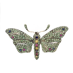 MULTIGEM BUTTERFLY BROOCH