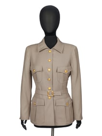 CHANEL, KHAKI MILITARY JACKET, 1996