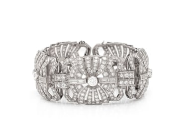 PLATINUM AND DIAMOND BRACELET