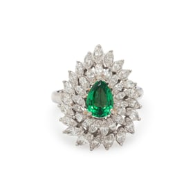 TSAVORITE GARNET AND DIAMOND CONVERTIBLE PENDANT RING