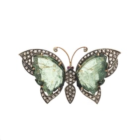 MULTIGEM BUTTERFLY BROOCH