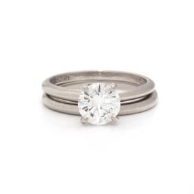 PLATINUM AND DIAMOND WEDDING SET