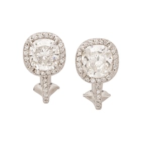 DIAMOND AND PLATINUM EARRINGS