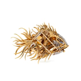 DIAMOND, SAPPHIRE, AND ENAMEL FISH BROOCH