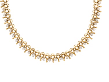 GOLD AND DIAMOND NECKLACE