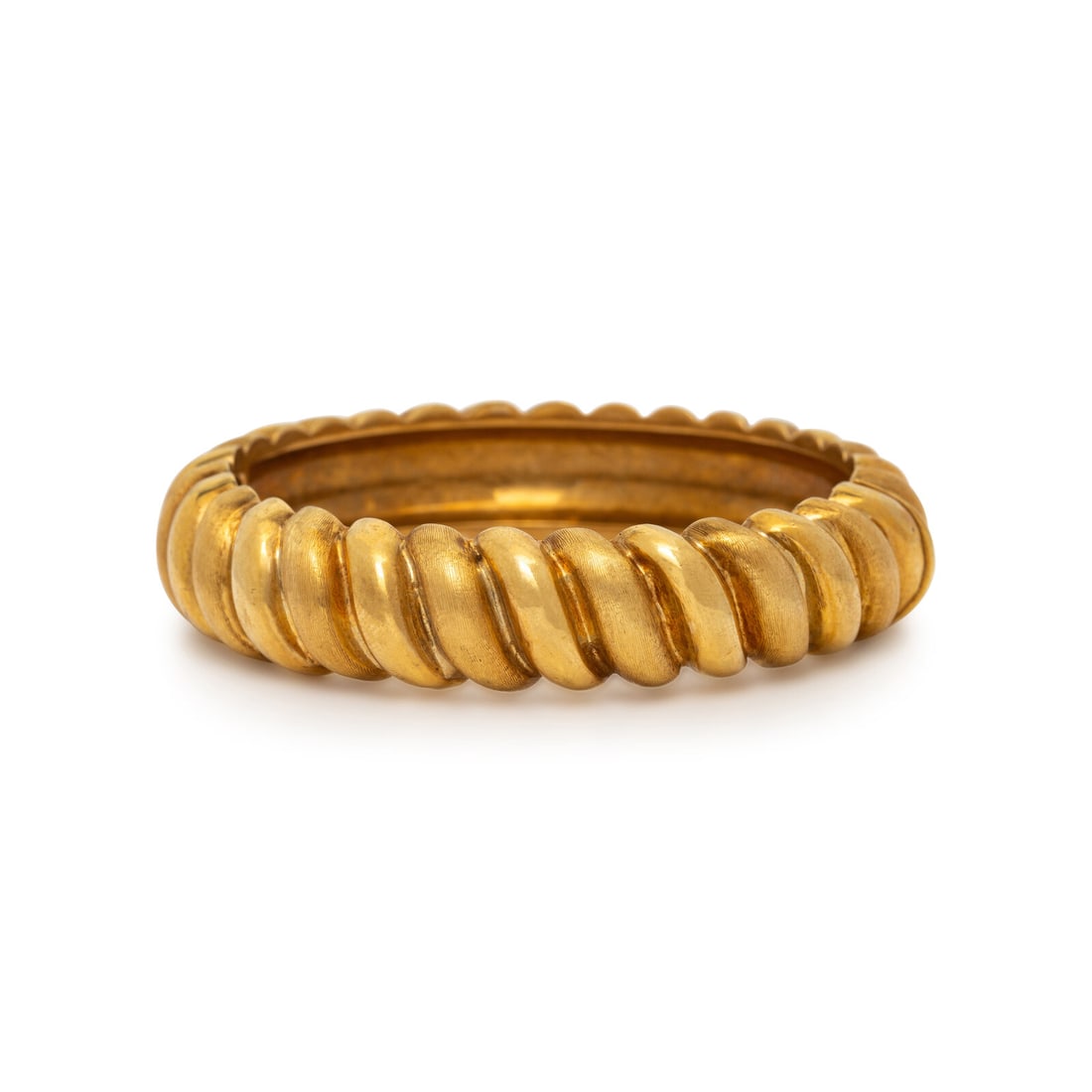 YELLOW GOLD BANGLE BRACELET (1 of 2)