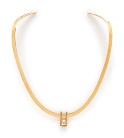 JOHN ATENCIO, YELLOW GOLD AND DIAMOND TORQUE NECKLACE