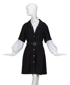 CHANEL, SHIRT & TWEED DRESS ENSEMBLE