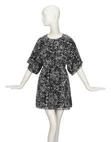 CHANEL, PRINTED TERRY MINI DRESS