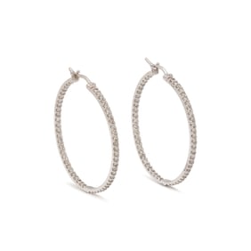 GOLD AND DIAMOND HOOP EARRINGS