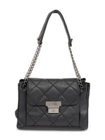 CHANEL, ACCORDION PUSH-LOCK FLAP BAG