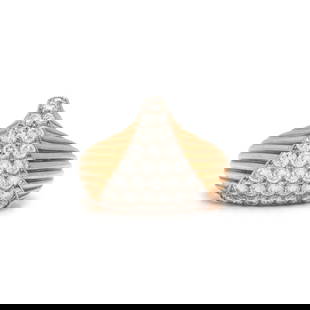 CARTIER, DIAMOND RING: CARTIER, DIAMOND RING Round diamonds weighing approximately 1.40 carats total. Yellow gold and platinum. Ring size 5 3/4. Signed: Cartier Paris. Gross weight: 5.00 dwt. Accompanied by Cartier inner ri