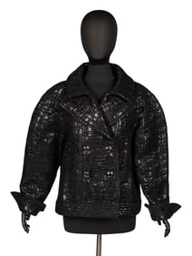EXCEPTIONAL CHANEL, BLACK LAMÉ TWEED JACKET
