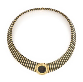 GOLD, COIN, AND DIAMOND NECKLACE