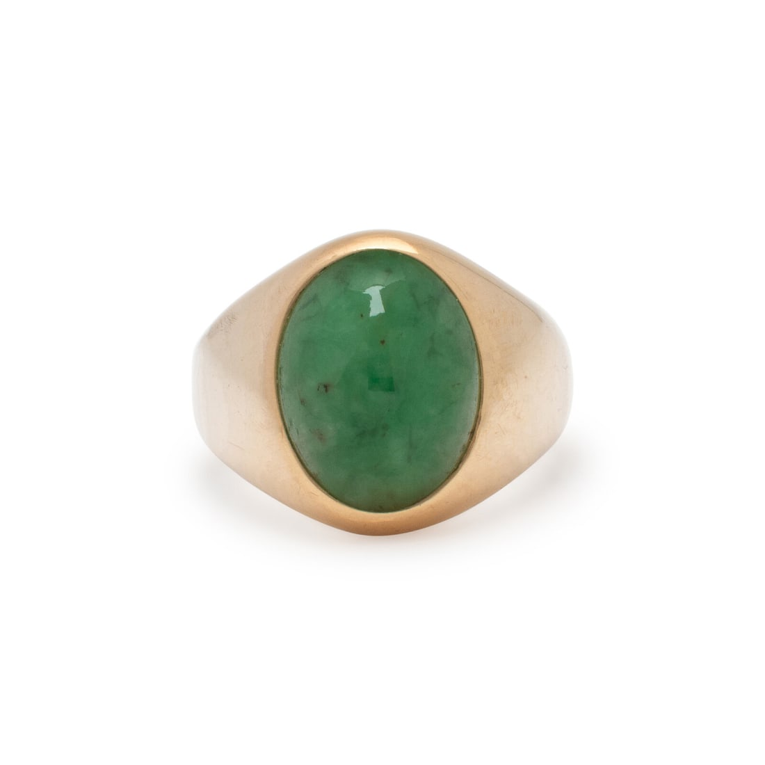 CARTIER, YELLOW GOLD AND JADE RING (1 of 3)