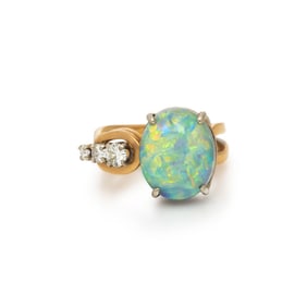 OPAL AND DIAMOND RING