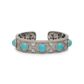 JUDITH RIPKA, SILVER AND GEMSTONE BRACELET