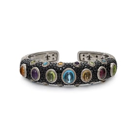 JUDITH RIPKA, MULTIGEM CUFF BRACELET
