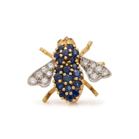 HERBERT ROSENTHAL, DIAMOND AND SAPPHIRE BEE PIN