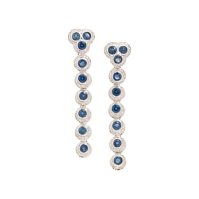 SAPPHIRE AND DIAMOND DROP EARRINGS