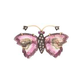 MULTIGEM BUTTERFLY BROOCH