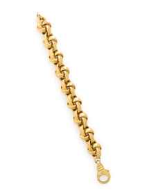 YELLOW GOLD FANCY LINK BRACELET