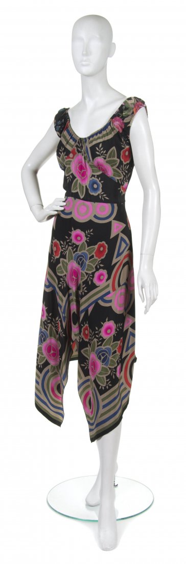 Anna Sui, (American, b. 1964), Daywear Ensemble: Anna Sui (American, b. 1964) Daywear Ensemble multicolor floral print silk size 8.