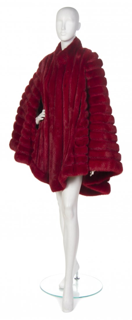 Christian Dior, (French), Fur Vest: Christian Dior (French) Fur Vest red mink no size.