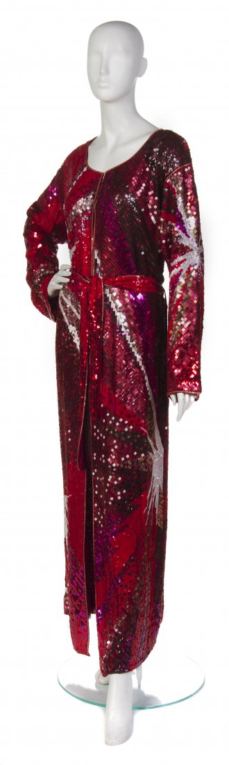 Emanuel Ungaro, (Italian, b. 1933), Evening Coat: Emanuel Ungaro (Italian, b. 1933) Evening Coat multicolor sequins no size.