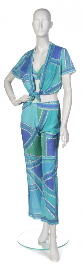 Emilio Pucci, (Italian, b. 1914-1992), Pyjamas: Emilio Pucci (Italian, b. 1914-1992) Pyjamas printed jersey size M.
