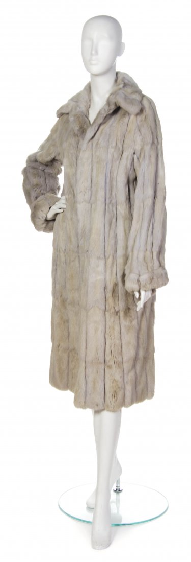 Fendi, (Italian), Fur Coat: Fendi (Italian) Fur Coat gray rabbit fur no size.