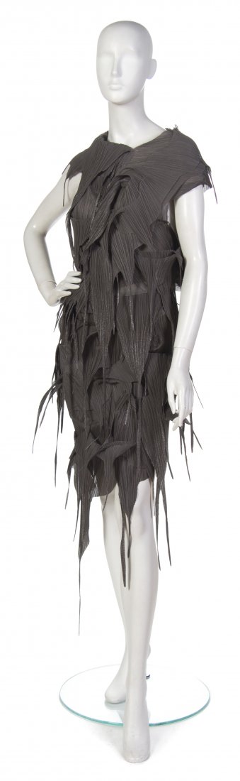 Issey Miyake, (Japanese, b. 1938), Skirt Ensemble: Issey Miyake (Japanese, b. 1938) Skirt Ensemble silver metallic pleated size 2.