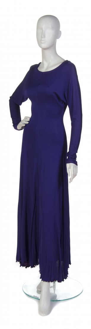 Stephen Burrows, (American, b. 1945), Evening Gown: Stephen Burrows (American, b. 1945) Evening Gown purple jersey size 10.