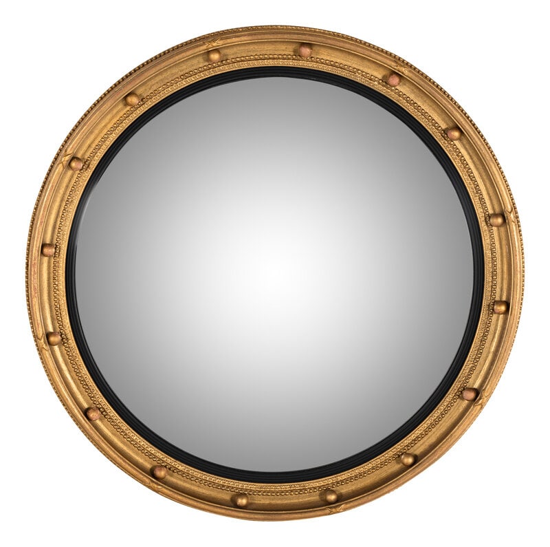 A Regency Style Giltwood Bullseye Mirror: A Regency Style Giltwood Bullseye Mirror 20th Century Diameter 35 x depth 3 inches. This lot is located in Chicago. Provenance Provenance:Federali