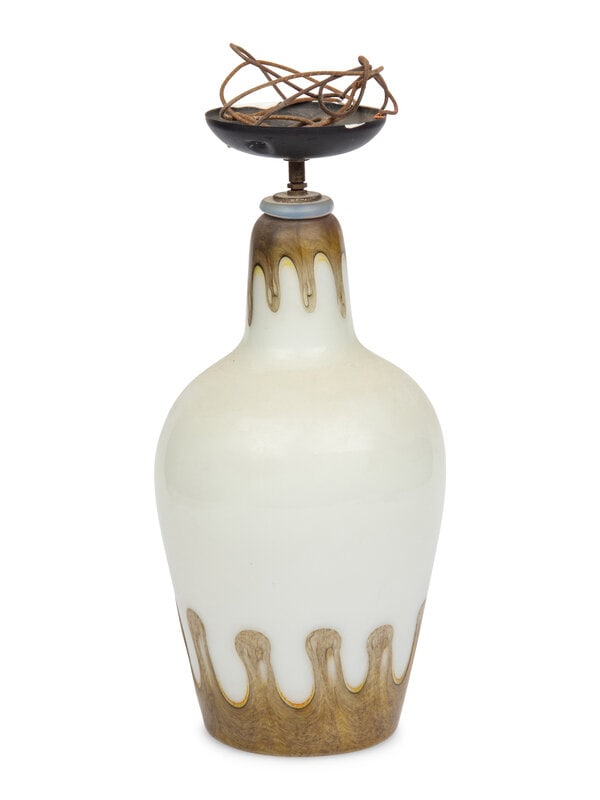 A Paolo Venini Glass Pendant Lamp: A Paolo Venini Glass Pendant Lamp 20th Century Height 16 inches. Property from the Estate of Dr. Caroline W. Brown, Lombard, Illinois This lot is located in Chi