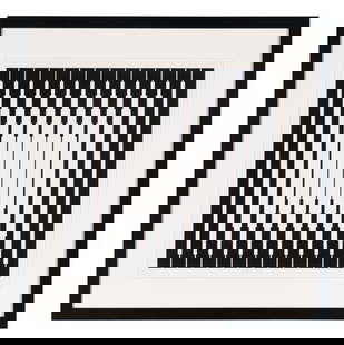 Victor Vasarely (French/Hungarian, 1906-1997) Black and White: Victor Vasarely (French/Hungarian, 1906-1997) Black and White signed and numbered 110/294 22 x 22 inches. This lot is located in Chicago. Size 22 x 22 inches.