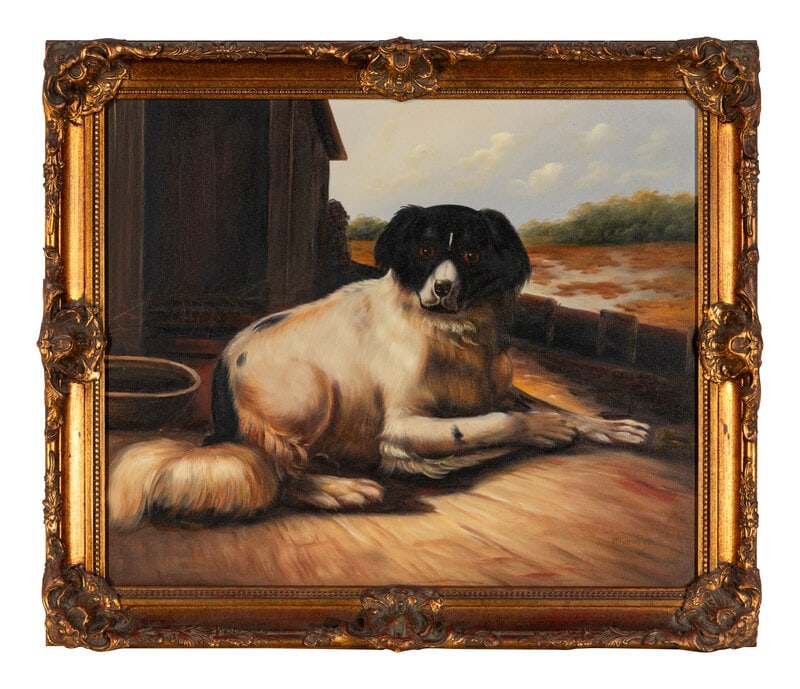 Continental School, 20th Century: Continental School, 20th Century The Alert Herder oil on canvas signed 'M. Morgan' (lower right) 20 1/4 x 24 inches. Property from the Historic Dr. Jo