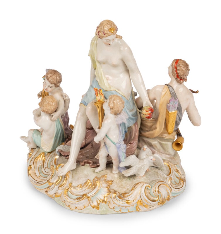 A Berlin (K.P.M.) Porcelain Figural Group: A Berlin (K.P.M.) Porcelain Figural Group 19th/20th Century Height 9 inches. Property from the Historic Dr. John McLean House, Pullman, Chicago This lot is located in C