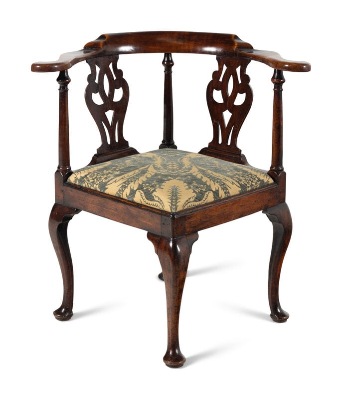 A George III Mahogany Corner Chair (1 of 8)