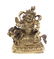 A Tibetan Gilt Bronze Figure Seated on a Qilin, Height