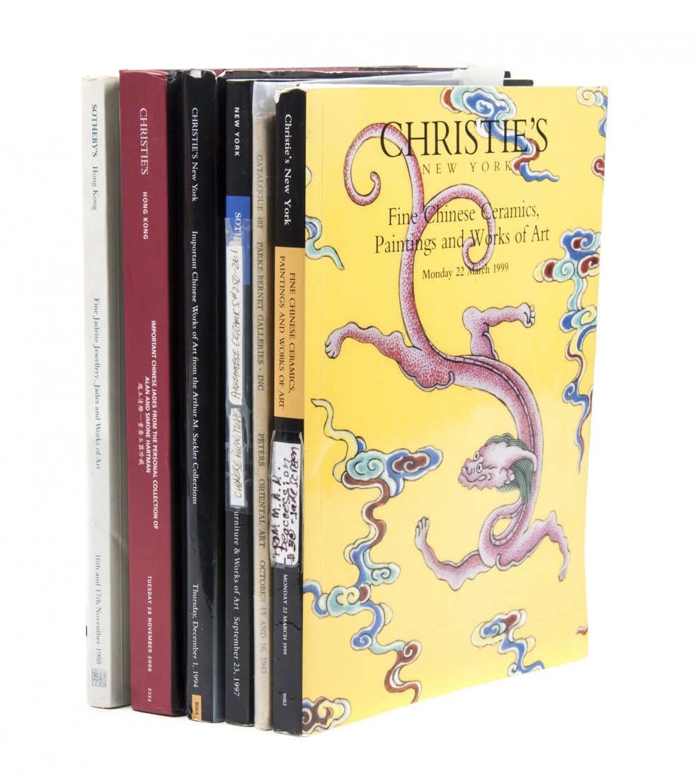 A Suite of Twenty-One Books and Catalogues on Chinese A: A Suite of Twenty-One Books and Catalogues on Chinese Art, comprised of five auction catalogues from Christie's and Sotheby's, spanning from 1988 to 2006, together with Judith and Arthur Hart Burling,