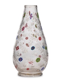 A Bohemian Cut Glass Vase