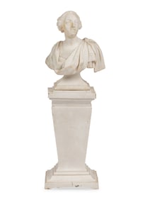 A Sèvres Biscuit Porcelain Bust of Louis XV