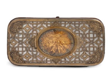 A French Gold, Silver-Gilt and Mother-of-Pearl Cigar Case