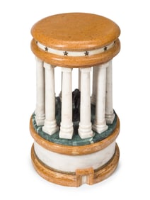 An Italian Grand Tour Style Marble Temple Model