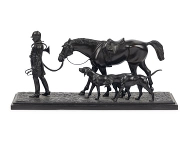 An English Bronze Figural Group