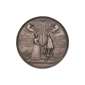 [EXONUMIA] An 1641 English Silver Medallion by Johann Blum (1599-c.1662) Commemorating the Marriage